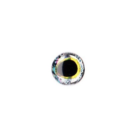 3D eyes ovalpupill 4 mm (28 units) color silver / gold