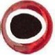 Nouveaux Yeux 3D pupille oblongue 5 mm (plaquette de 28 unités) coloris rouge / silver