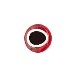 Nouveaux Yeux 3D pupille oblongue 5 mm (plaquette de 28 unités) coloris rouge / silver