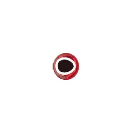3D eyes oval pupill 5 mm (28 units) color red / silver