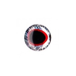 3D eyes oval pupill 5 mm (28 units) color silver/red)