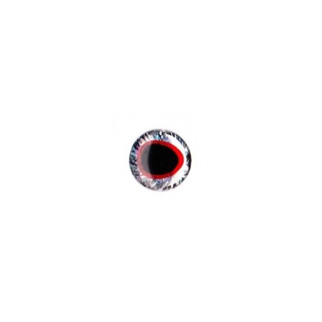 3D eyes oval pupill 5 mm (28 units) color red / silver