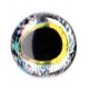 Nouveaux Yeux 3D pupille oblongue 6 mm (plaquette de 28 unités) coloris silver / gold