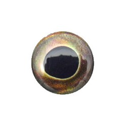 3D eyes oval pupill 10 mm brown (20 pcs)